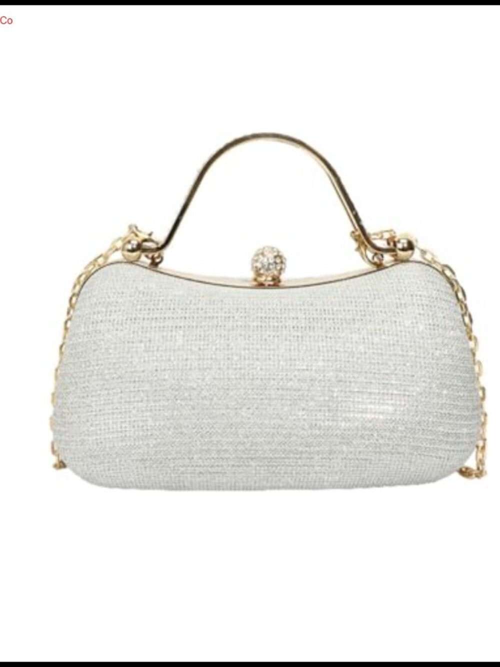 Crystal-Embellished Mesh Evening Clutch Convertible Crossbody Bag